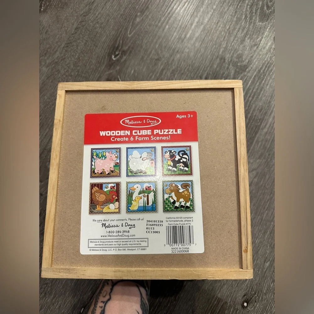 Set of 2 bundle of Melissa and Doug farm and United States puzzle